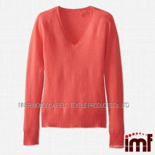 Latest design winter sweater ladies cashmere v-neck cardigan